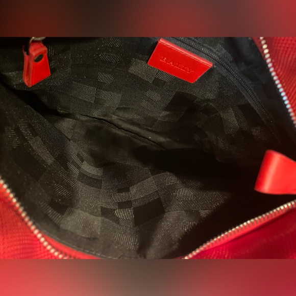 Bally Canvas RARE with Leather Trim Crossbody / messenger bag Bag - Red. - Picture 9 of 12